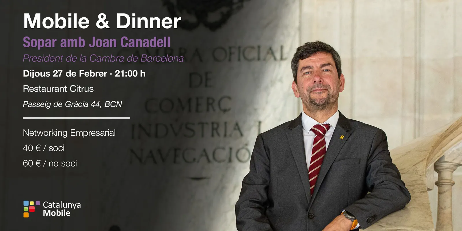 Mobile & Dinner: Sopar amb Joan Canadell